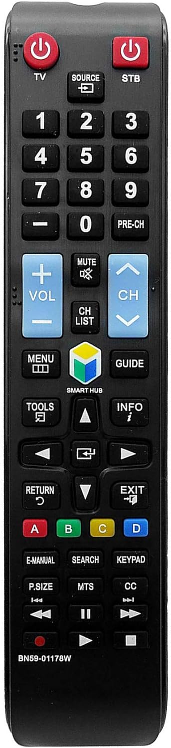 ELTERAZONE New Replacement Remote Control, Remote Control Fit, Universal Remote Control Compatible with Samsung LED HDTV TV Remote BN5901178W